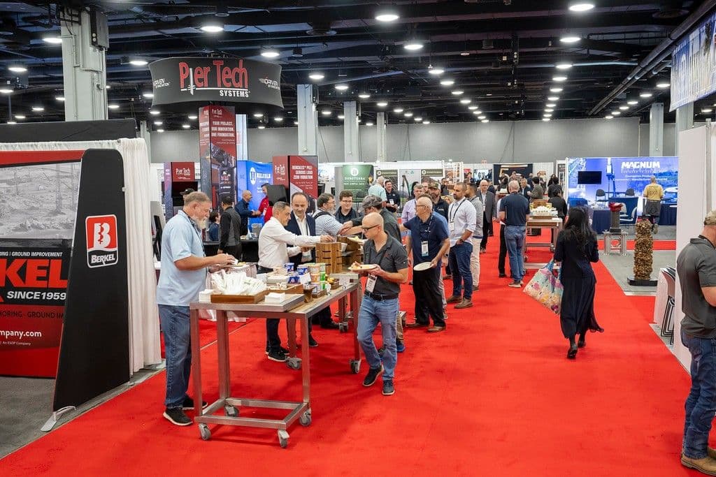 DFI50 exhibit-hall aisle and booths at the 2025 DFI annual conference