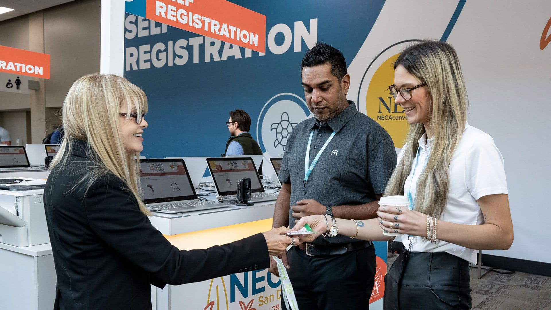 NECA Convention & Trade Show 2026 attendees on the event floor, where exhibitors can plan B2Brain lead capture