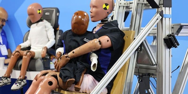 Crash test dummies on display