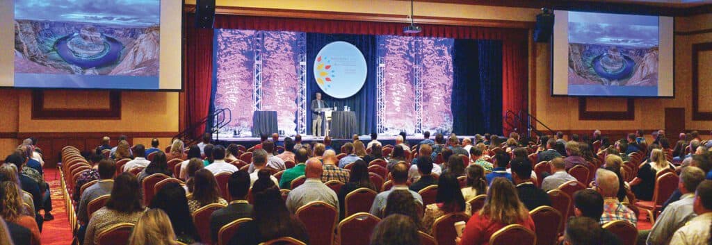 Attendees meeting at the 2022 WaterSmart Innovations Conference