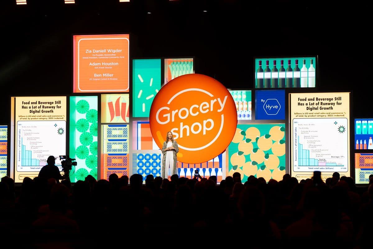 Groceryshop 2026 main-stage session with B2Brain lead-capture planning for event exhibitors