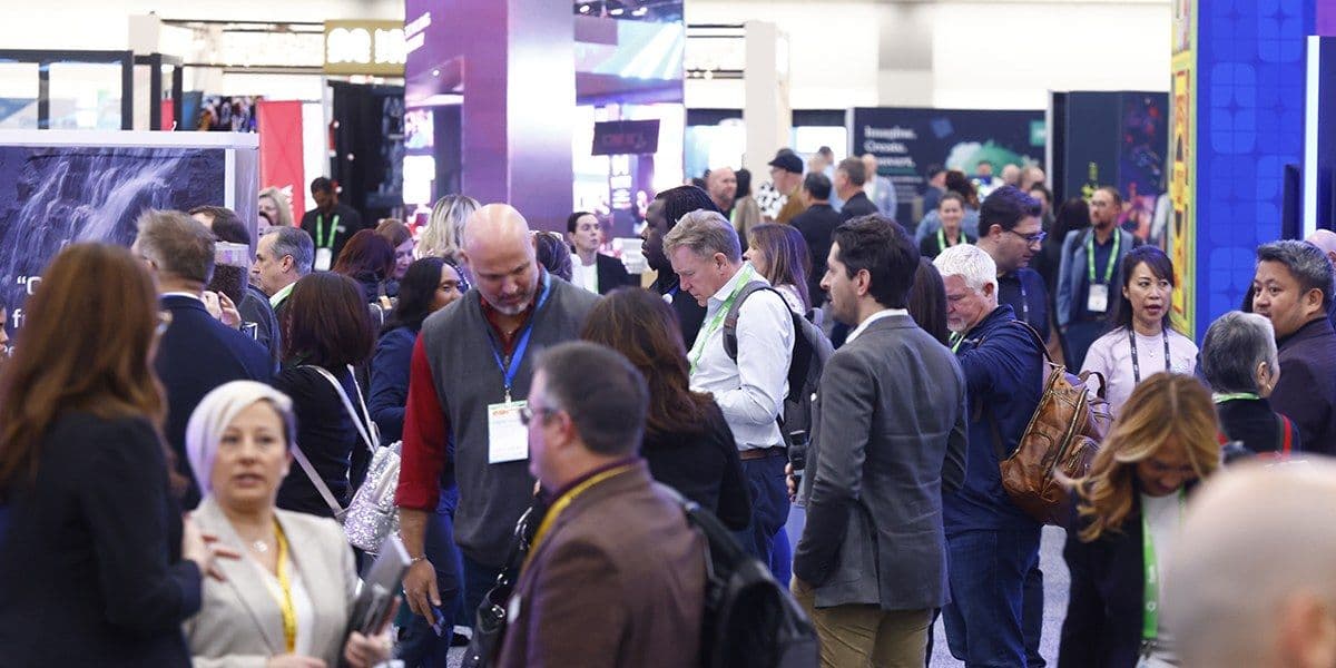 Show-floor aisle crowd at Expo! Expo! 2024.