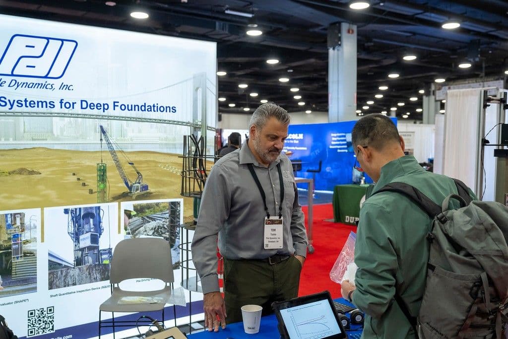 DFI50 deep-foundations supplier discussion at the 2025 DFI annual conference