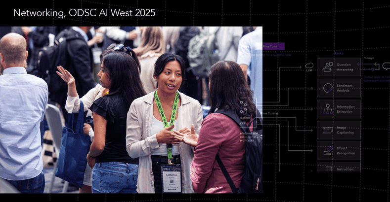 ODSC AI West 2025 attendees in conversation