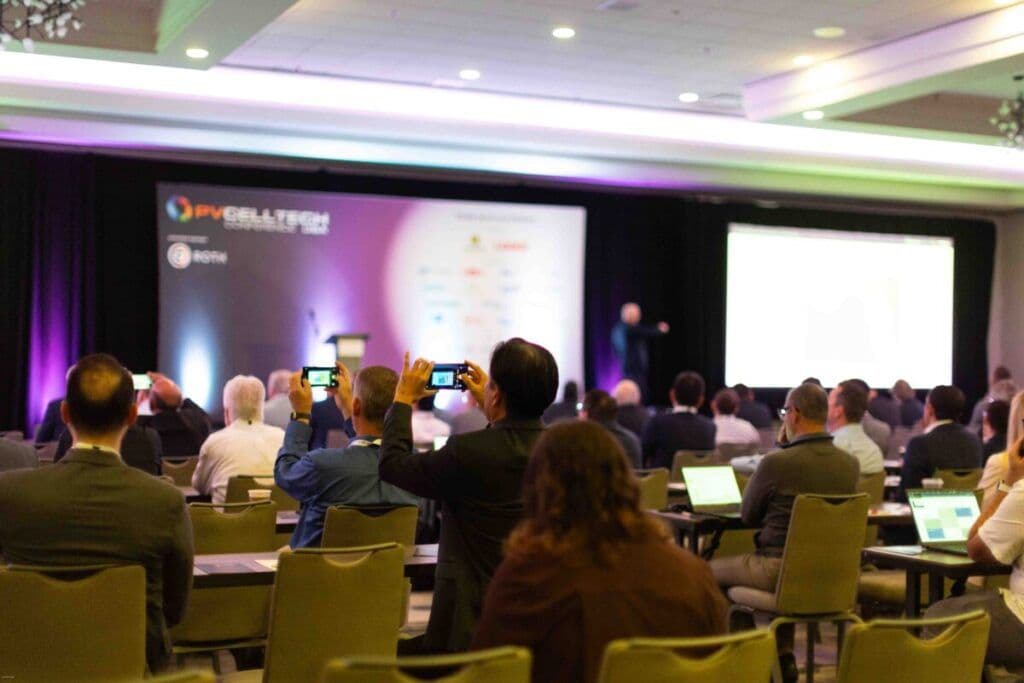 Delegates attending PV CellTech USA 2025 in the San Francisco Bay Area