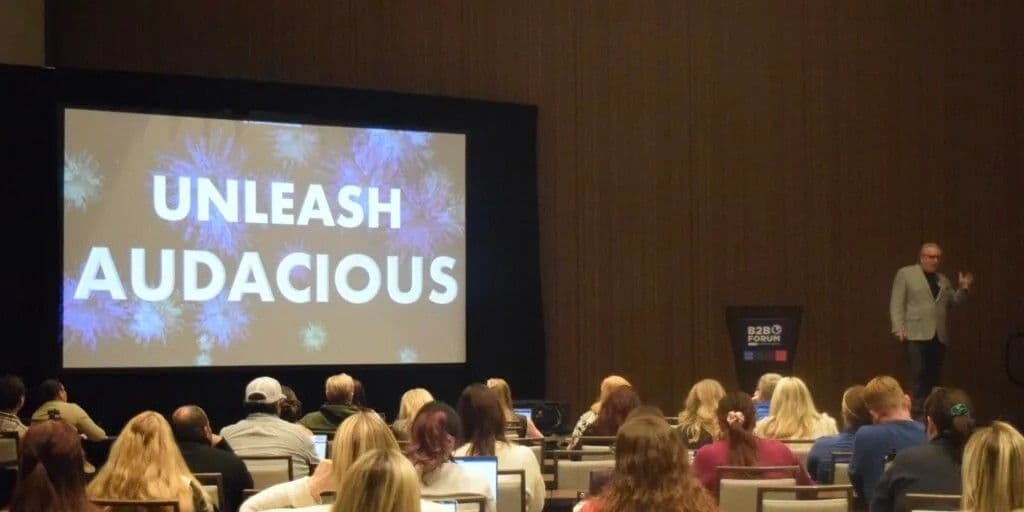 Mark Schaefer addresses the B2B Forum 2024 audience