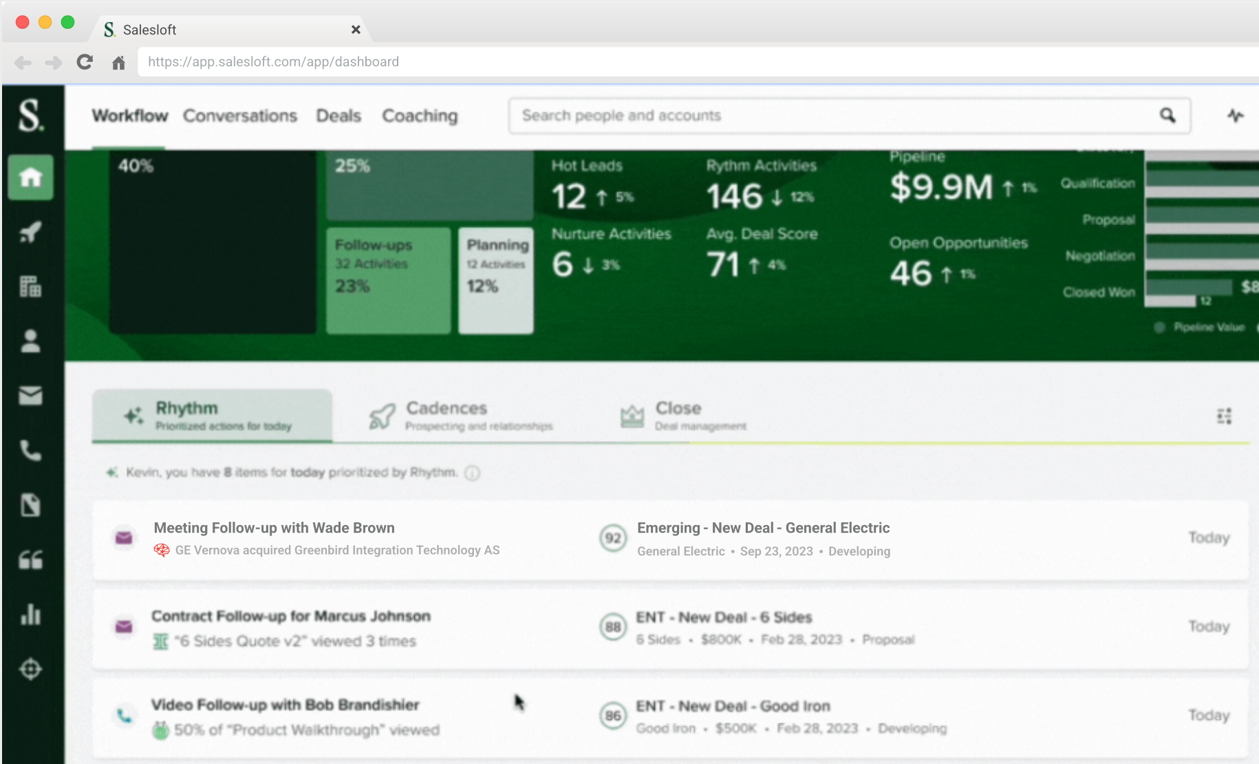B2Brain intent signals inside Rhythm