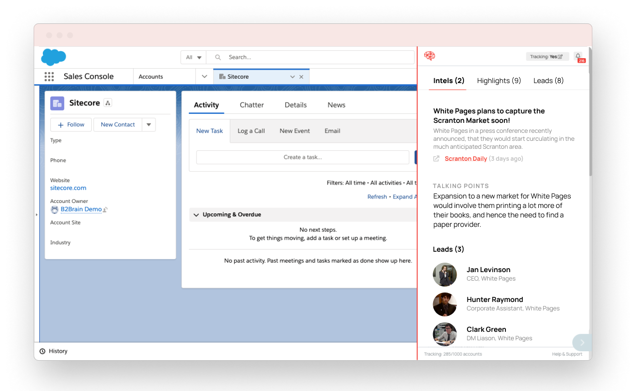 Insights for accounts that you prioritize