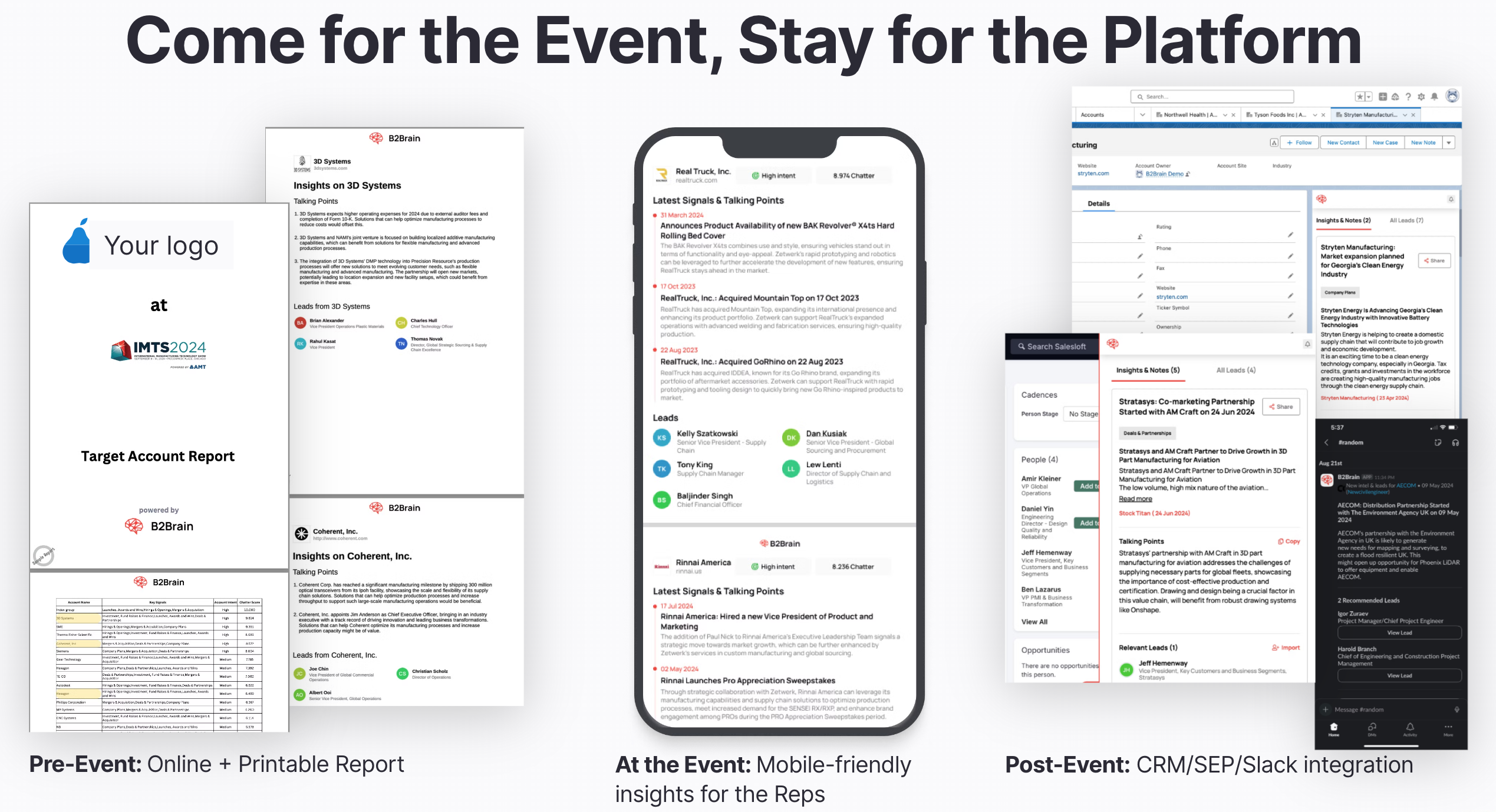 Come for the event, Stay for the platform